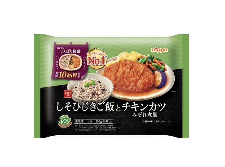 しそひじきご飯とチキンカツみぞれ煮風画像