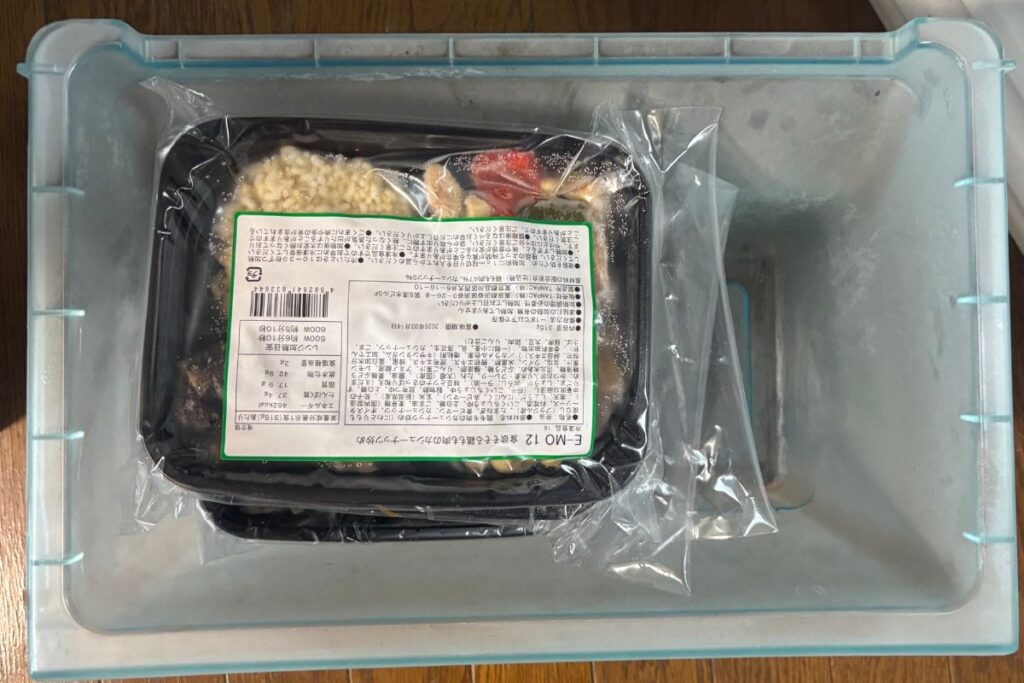 筋肉食堂DELI　冷凍庫に入れたところ
