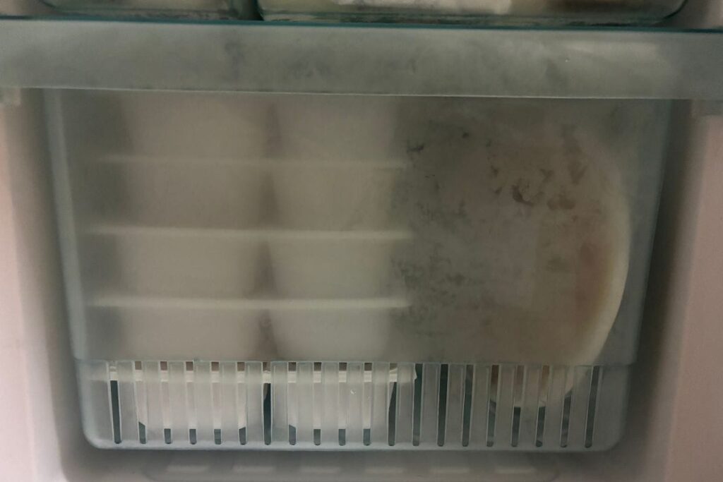 マッスルデリ5食を冷凍庫に入れたところ