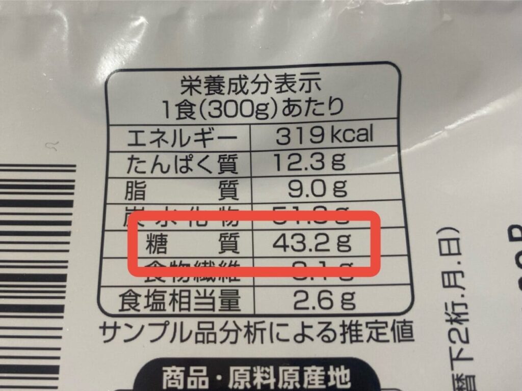 いまどきごはん　糖質写真