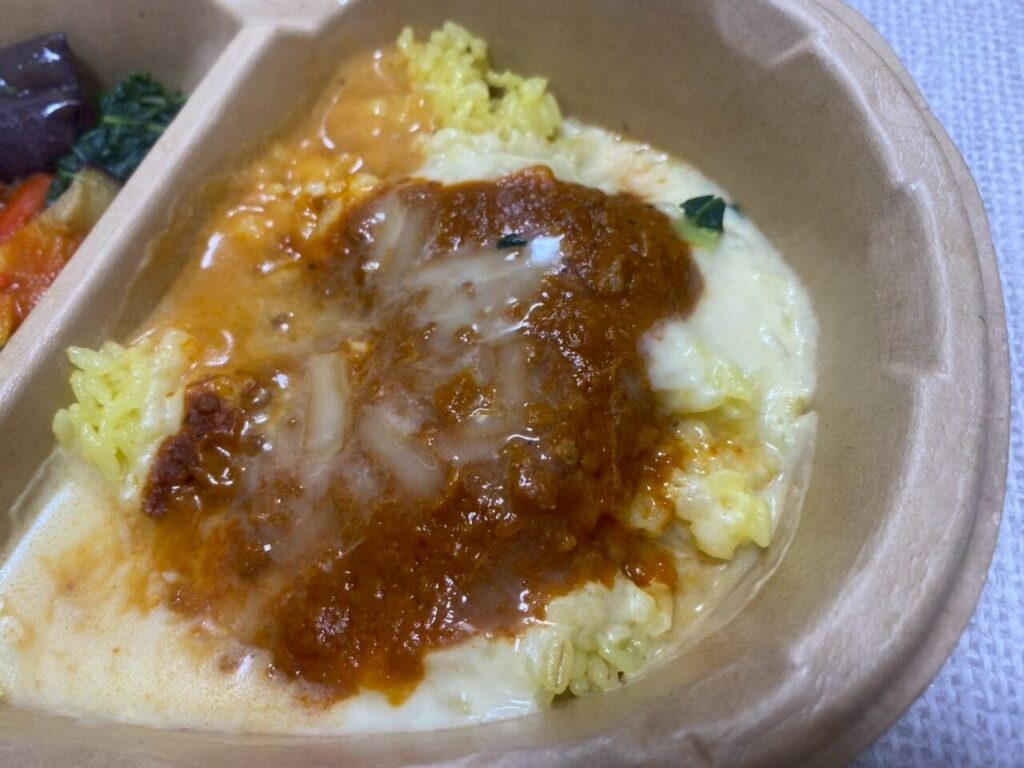 よくばりプレート　豆腐から作ったお肉のミラノ風ドリア＆カポナータ