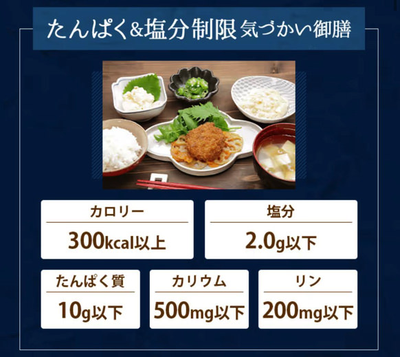 たんぱく&塩分制限気づかい御膳