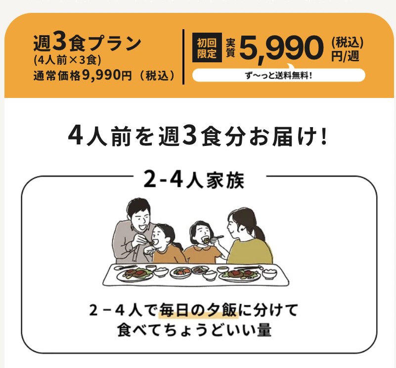 つくりおき.jp 週3食プラン　画像